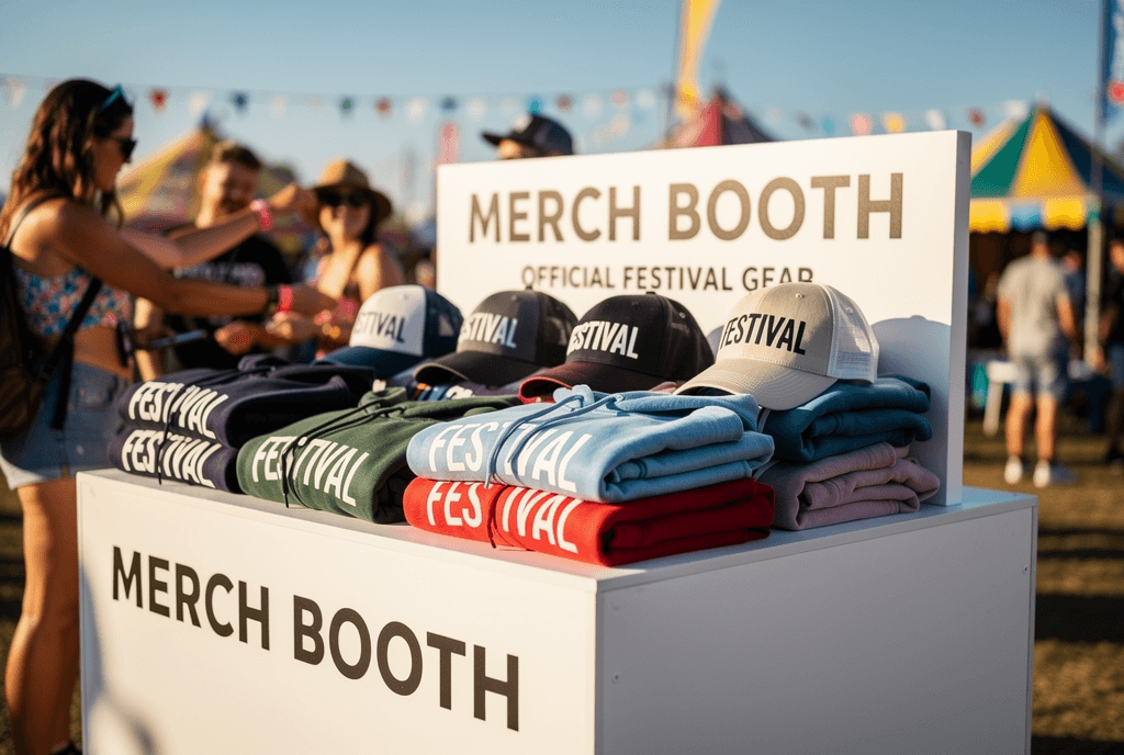 Sweats et casquettes publicitaires en présentation